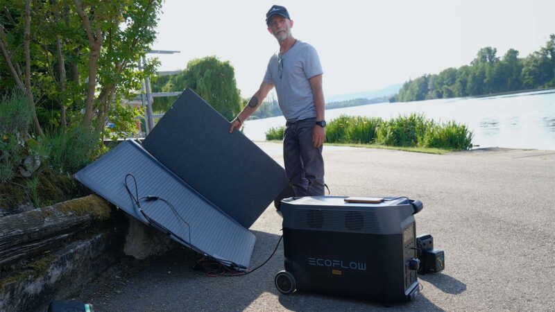 Stamp crew with solar panels