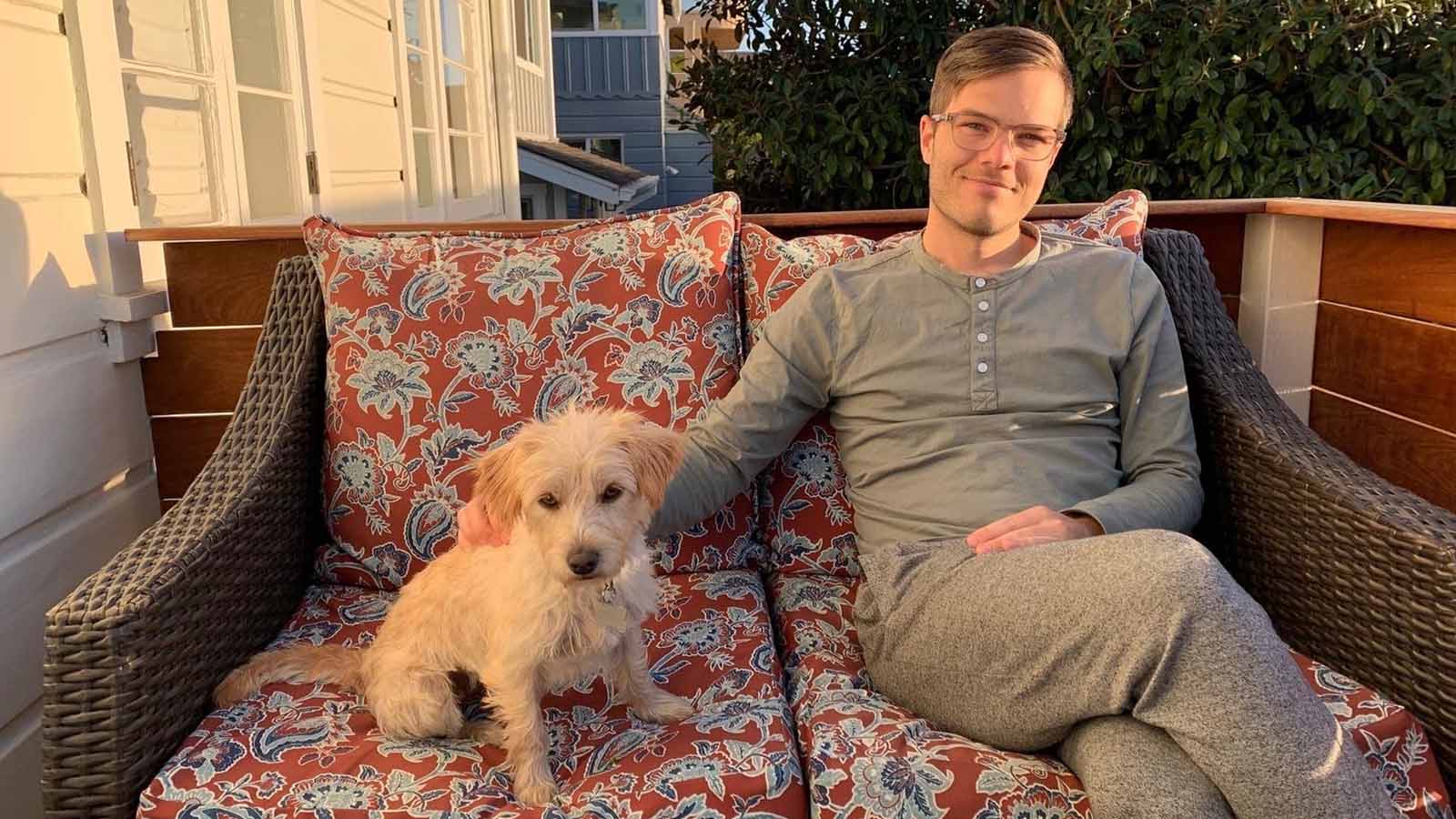 Bryan Monroe Simpson with his trusty dog/assistant Zuzu. Image © Bryan Monroe Simpson
