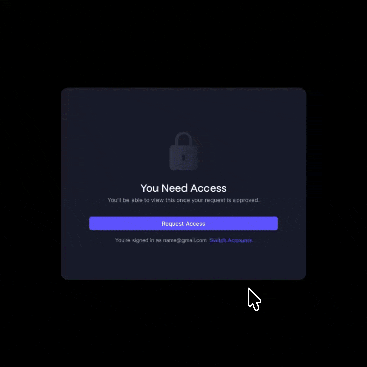 It's easier than ever to request access without leaving Frame.io.