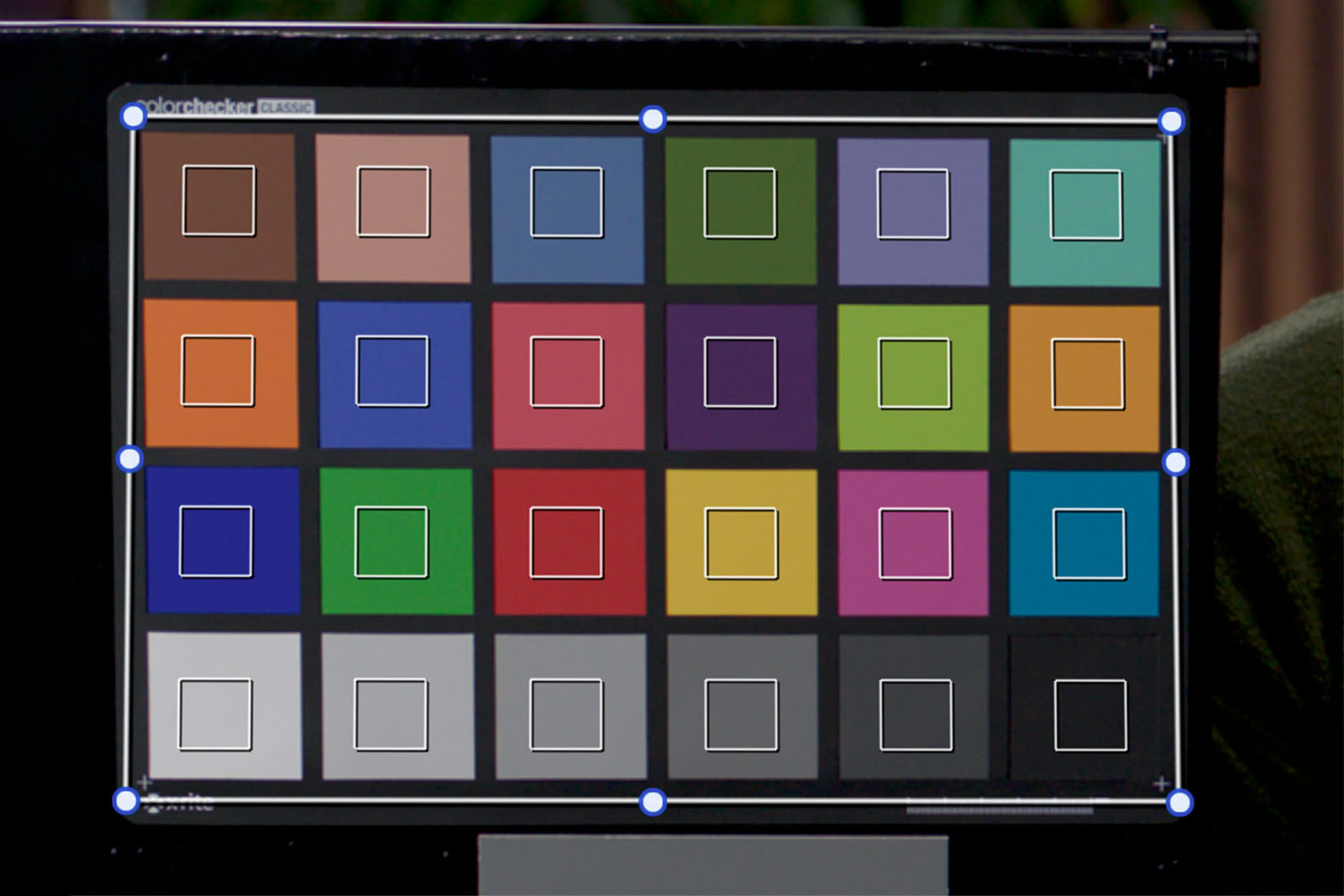This overlay tells Resolve which shades on the color chart to match to their corresponding numerical value.