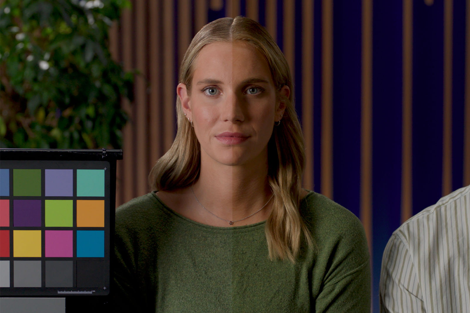 A side-by-side comparison shows the dip in exposure after the Color Match.