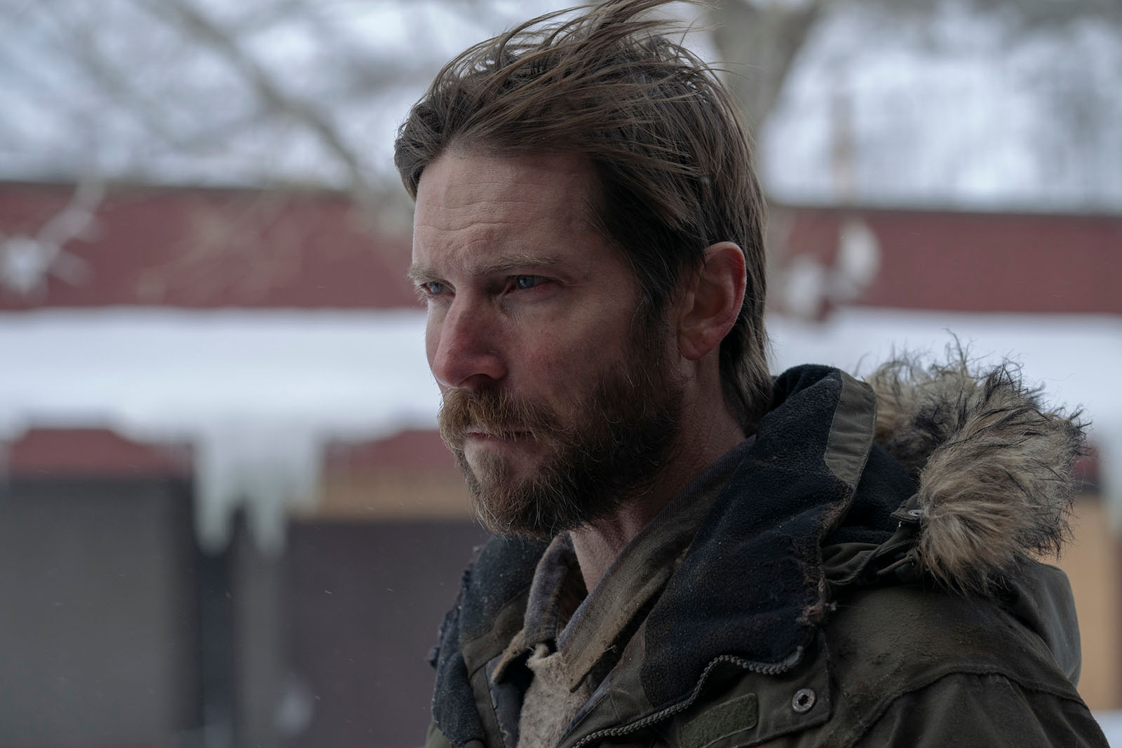 Troy Baker voices Joel in The Last of Us games. He also appears in the show as cannibal cult member James. Image © HBO