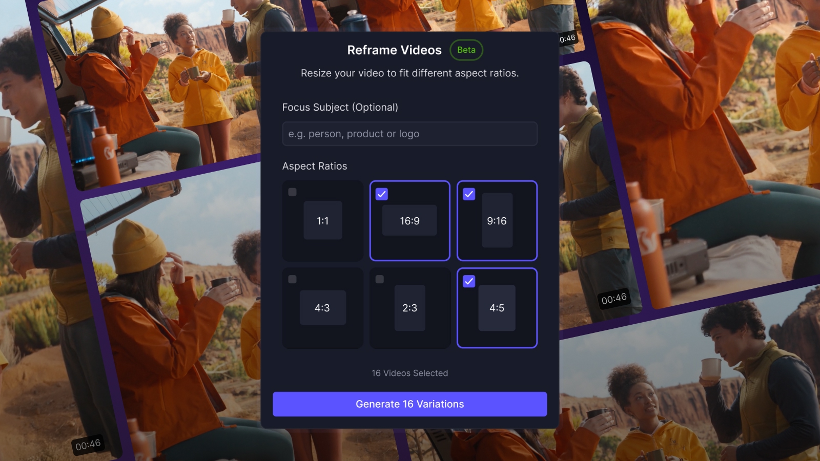 Firefly services UI in Frame.io